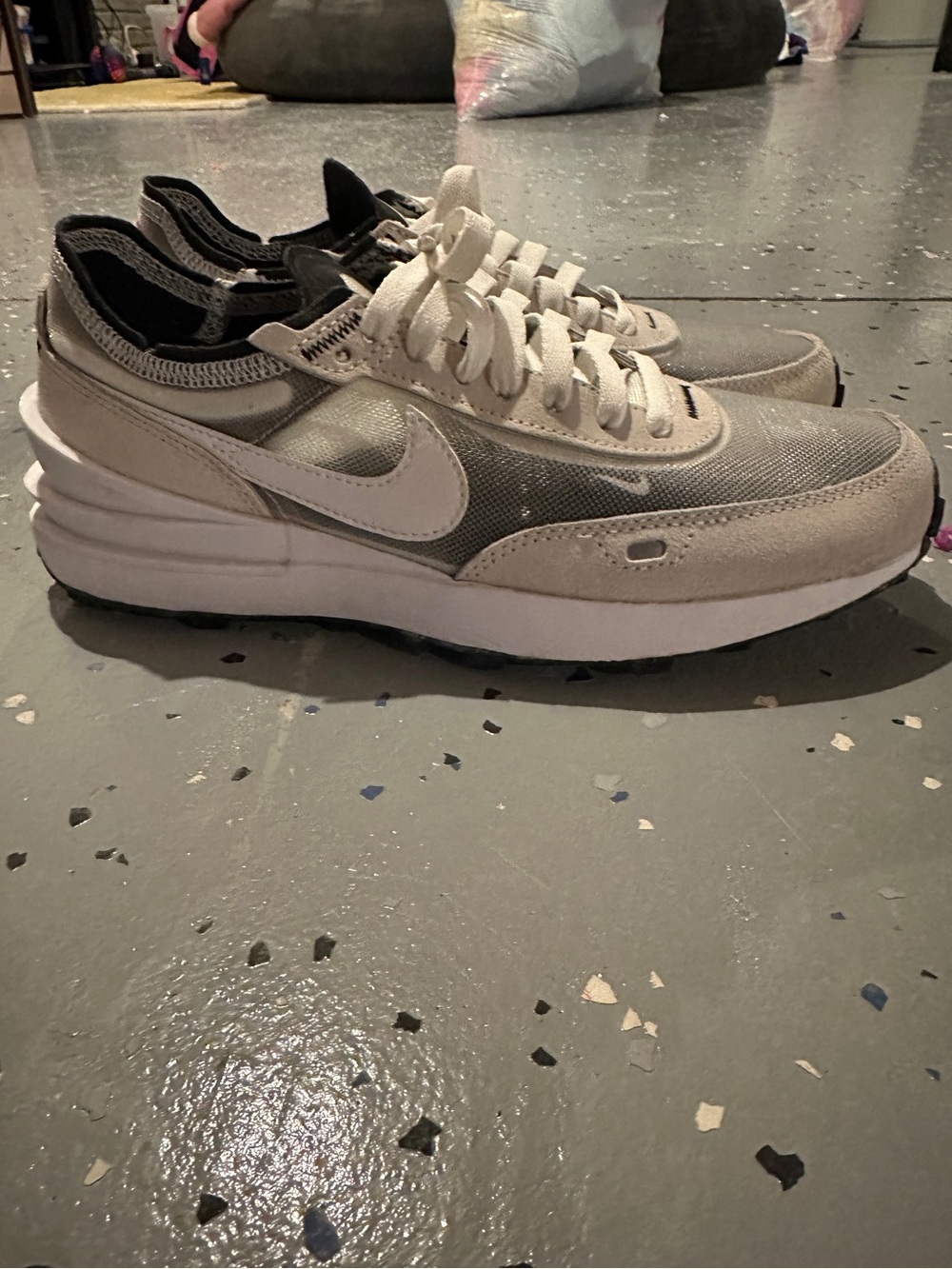 Nike waffle Women’s Light Grey and White Low-Top Sneakers